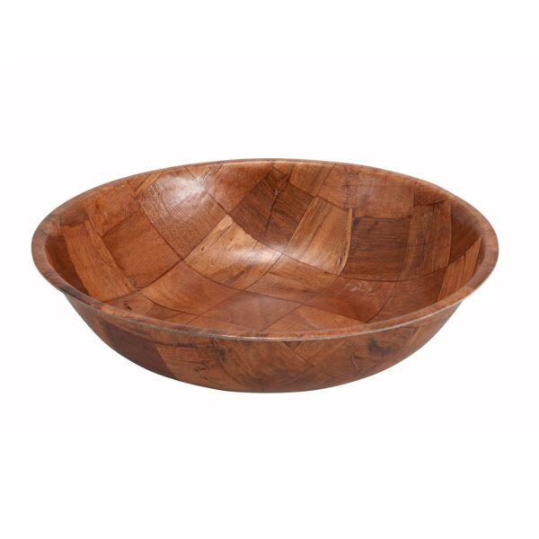 Dishware Woven Wood Salad Bowl 1