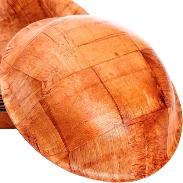 Dishware Woven Wood Salad Bowl 2