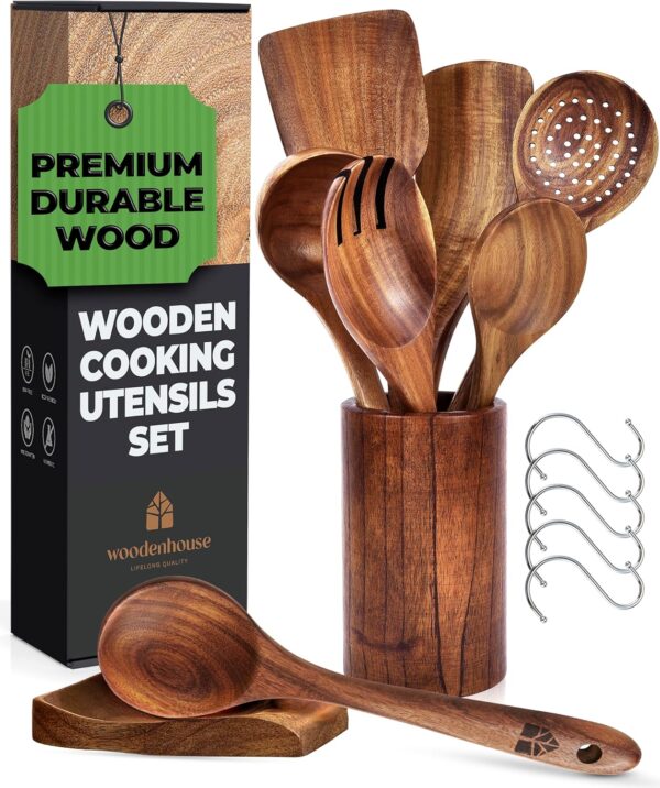 Durable Wooden Cooking Utensils Set 1