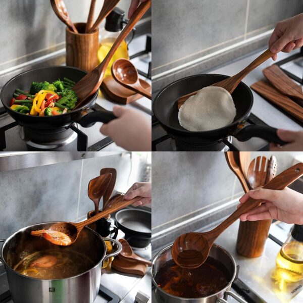 Durable Wooden Cooking Utensils Set 5