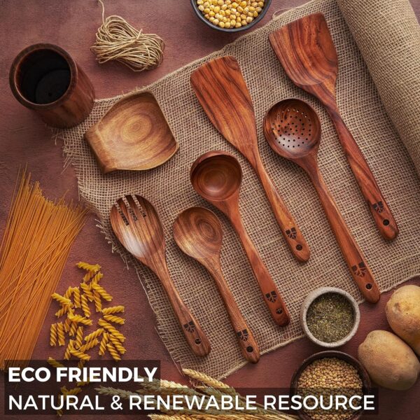 Durable Wooden Cooking Utensils Set 6