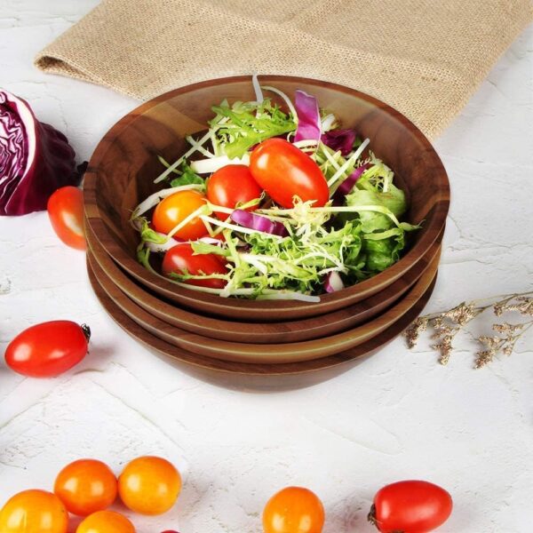 Premium Acacia Wooden Serving Bowls 4