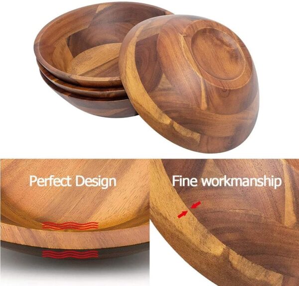 Premium Acacia Wooden Serving Bowls 5