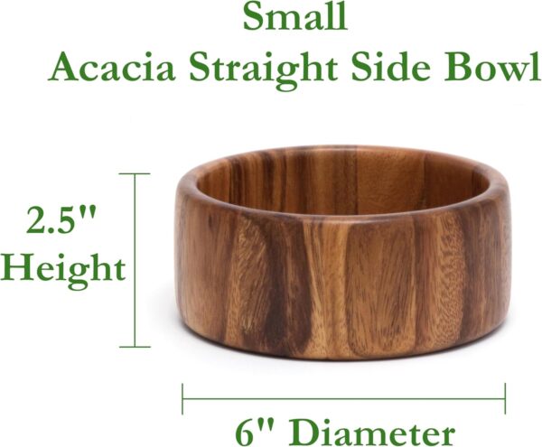 Small Acacia Straight-Side Serving Bowl 2